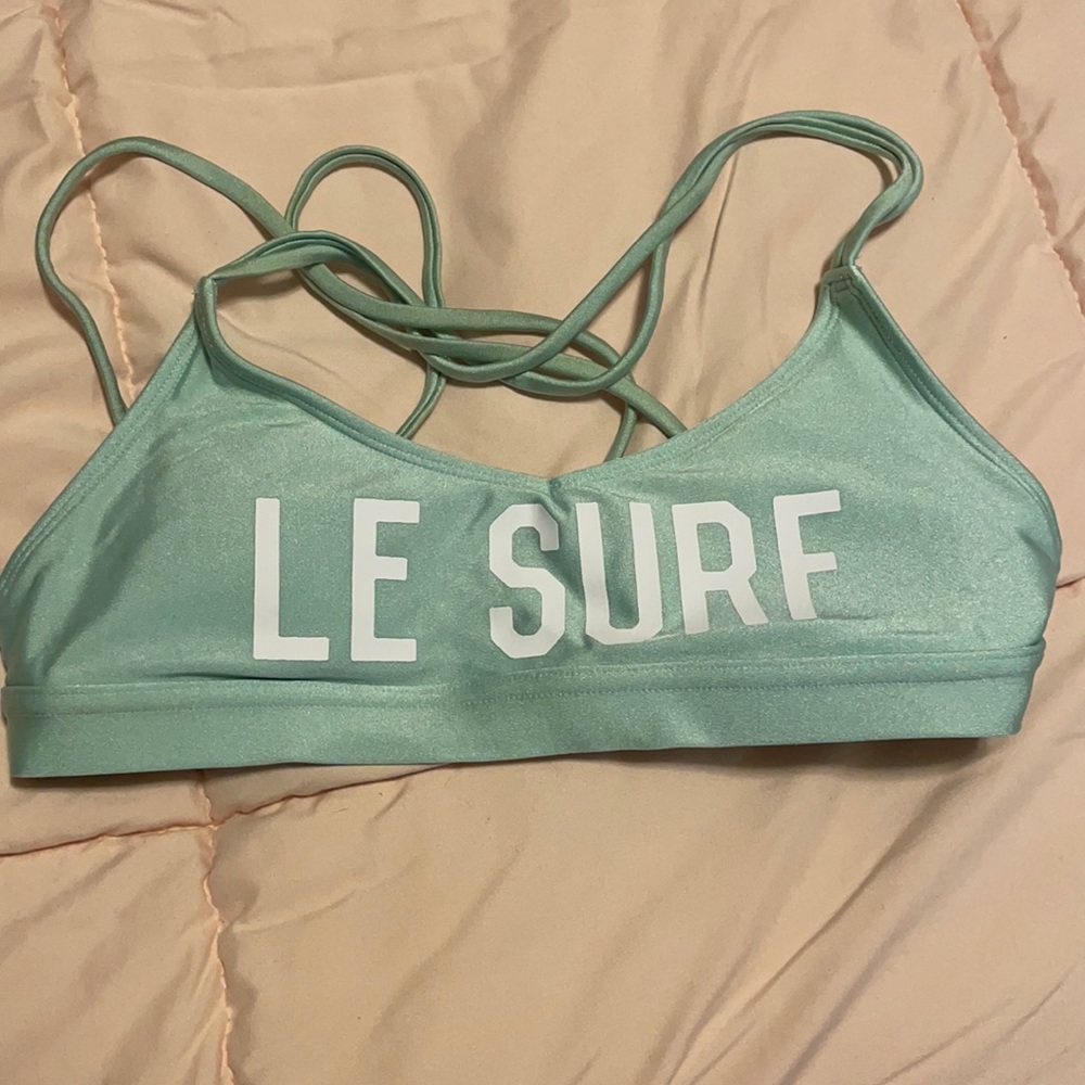 Blue bathing suit top